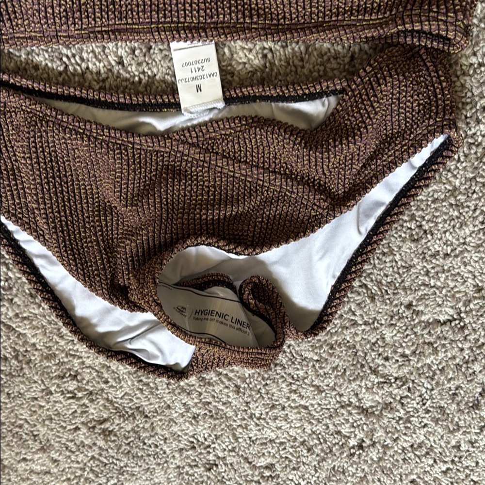 Brown Textured Bikini Set - Picture 4 of 5